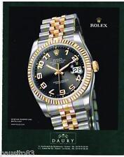 PUBLICITE ADVERTISING 105  2006  ROLEX  montre OYSTER PERPETUAL DATEJUST d'occasion  Roquebrune-sur-Argens