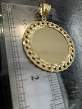 10k Solid Yellow Gold Medallion Picture Frame Pendant for sale  Shipping to South Africa