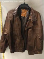 leather jacket brown real for sale  Detroit