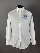 Camisa polo Sokiety 1936 para hombre con botones manga larga blanca talla L segunda mano  Embacar hacia Argentina