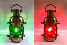 Lanterna De Latão Náutico Elétrico Vermelho/Verde Lâmpada Decorativa lanterna suspensa Conjunto 2 comprar usado  Enviando para Brazil