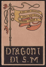 Cartolina dragoni genova usato  Genova