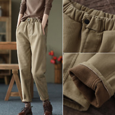 Calça cargo vintage feminina casual Haren retrô elástica cintura reta comprar usado  Enviando para Brazil