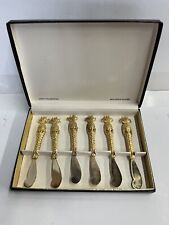 cheese knife set plated gold for sale  Mount Prospect