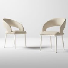 2 white dining chairs for sale  USA