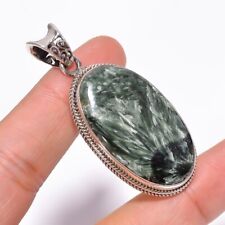 Natural Seraphinite Gemstone Oval Style Handmade Jewelry for sale  Shipping to South Africa