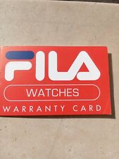 Fila warranty card. usato  Nereto