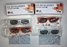 Usado, 2 pacotes (4 óculos) de óculos LG CINEMA 3D AG-F200 laranja branco e pano comprar usado  Enviando para Brazil