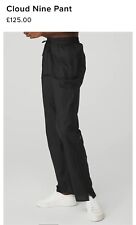 Alo Yoga Cloud Nine High Rise Pant Trousers Black Split Hem XS for sale  Shipping to South Africa