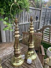 Pair turned brass for sale  Shipping to Ireland