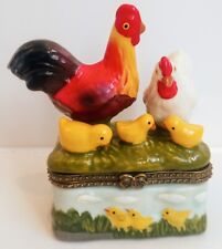 Galo, galinha e filhotes vintage de cerâmica com minis dentro comprar usado  Enviando para Brazil