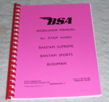 Bsa workshop manual for sale  WELLING