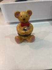 Collectible Porcelain Teddy Bear  Hinged Trinket  Box, used for sale  Shipping to South Africa