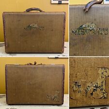 Used, MIZZOU - Vtg 30s-40s Antique University of Missouri Tigers Brown & Tan Suitcase for sale  Shipping to South Africa