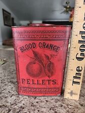 Pellets de naranja sangre de hojalata de colección distribuidos por E.J Hoadley Hartford Connecticut, usado segunda mano  Embacar hacia Argentina