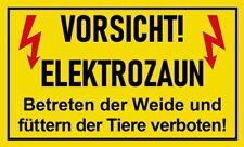 Schild vorsicht elektrozaun gebraucht kaufen  Leonberg