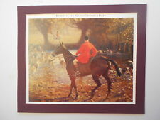 Sir Alfred Munnings Hunting print ' Huntsman and Hounds Crossing River' UNFRAMED for sale  YORK