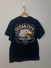 Camiseta 2019 Ocean City MD Maryland Biker Bike Graphic Eagle Preta G NOVA Grande comprar usado  Enviando para Brazil