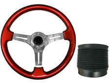 Red chrome steering for sale  PETERBOROUGH
