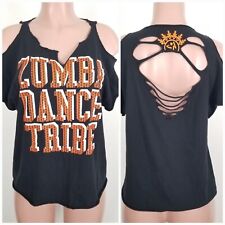 Camiseta Zumba Preta Ombro Frio Zumba Dance Tribe Tamanho Único Compatível com a Maioria comprar usado  Enviando para Brazil