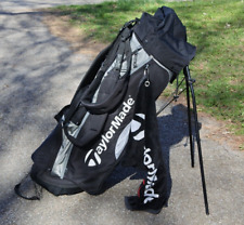Used, TaylorMade Golf Bag 4-Way 5 Zipper Bags Black Grray Stand IZZO Towel Rain Cover for sale  Shipping to South Africa