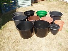 11 plastic garden pots & trugs from 29(H)/25(W) to 44(H)37(W), large & medium for sale  SOUTH CROYDON