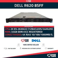 Servidor Rack DELL R620 8SFF 2x E5-2630Lv2 + 32GB RAM + H710 + 4x1GB LAN comprar usado  Enviando para Brazil