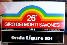 ADESIVO - 26° GIRO DEI MONTI SAVONESI - 1988 - RADIO ONDA LIGURE 101 -, używany na sprzedaż  Wysyłka do Poland