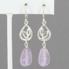 Retired Silpada Sterling Silver Frosted Amethyst Dangle Earrings W2169 for sale  Shipping to Canada