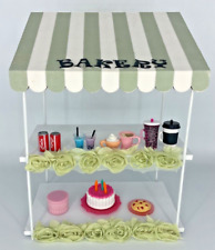 Usado, Toldo listrado verde suporte padaria boneca Barbie mais bolos e bebidas comprar usado  Enviando para Brazil