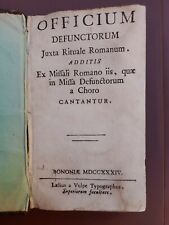 Officium defunctorum juxtia usato  Roma