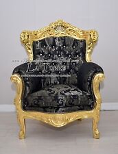 sedia barocca nero oro usato  Messina