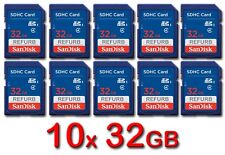 LOTE 10x Tarjeta de memoria SanDisk SD 32GB Clase 4 SDHC SDSDB-032G-B35 32 GB 10 x segunda mano  Embacar hacia Argentina