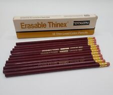 Collectible Vintage Dixon Erasable Thinex Pencils - Red 425T Pencils in Box 12 for sale  Shipping to South Africa