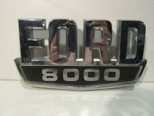 Ford 8000 TRACTOR Name Emblem Metal Nice Black and Chrome for sale  Santa Rosa