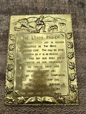 Lords Prayer Brass Wall Plague for sale  Shipping to South Africa