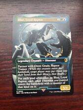 1x BORDERLESS BLUE LOYAL RAPTOR - Jurassic Park - MTG - Magic the Gathering, used for sale  Shipping to South Africa