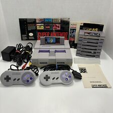 Super Nintendo SNES Console Super Mario World Bundle Cables 2 Controller 8 Games for sale  Shipping to South Africa