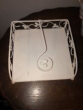 Shabby Chic Serviette Holder/ Dispenser In Off White Hand Painted Metal VGC. for sale  Shipping to South Africa