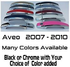 Sobreposições personalizadas de maçaneta de porta preta ou cromada 2007 - 2010 Chevy Aveo VOCÊ ESCOLHE CLR comprar usado  Enviando para Brazil