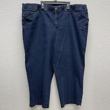 Intro Jonathan Ross Womens 22W Capri Pants Jeans Easy Waist Blue Stretch, used for sale  Shipping to South Africa