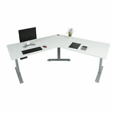 Gebraucht, B-Ware Schreibtisch MCW-D40, Computertisch, 120° höhenverstellbar, weiß, grau gebraucht kaufen  Altusried