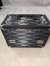 Caboodles Makeup Case Artist Cosmetic Train Storage Trunk Black Lace Black Lace for sale  Shipping to South Africa