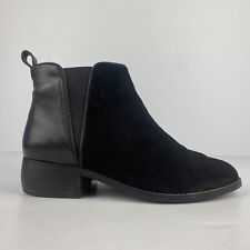 Botas Hush Puppies Mujer US 8.5 Cuero Negro De Lujo Botines al Tobillo Pull On segunda mano  Embacar hacia Argentina