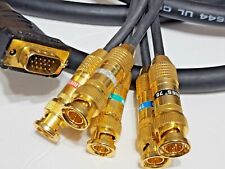 Tributários 10 pés VGA alta resolução para 5 BNC macho RGB 75 ohms cabo de vídeo dourado comprar usado  Enviando para Brazil