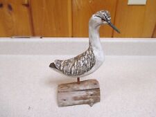 Carved shorebird signed for sale  Tiverton