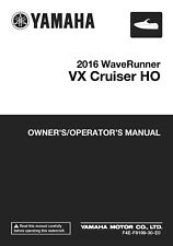 Manual do proprietário Yamaha 2016 WaveRunner VX Cruiser HO comprar usado  Enviando para Brazil