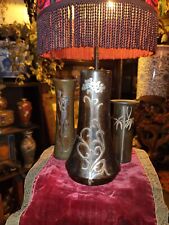 Antique Heintz Arts Crafts Vases Silver Bronze HAMS Silver Crest Floral 3 VASES  for sale  Shipping to South Africa