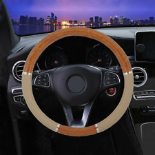 Capa de volante de grão de madeira 1 peça para carro SUV Lux Grip couro preto universal comprar usado  Enviando para Brazil