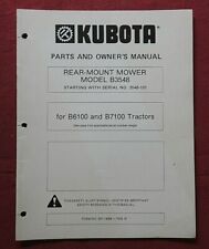 KUBOTA B6100 B7100 TRACTOR "B-3548 REAR MOWER" OPERATORS MANUAL PARTS CATALOG for sale  Shipping to Canada